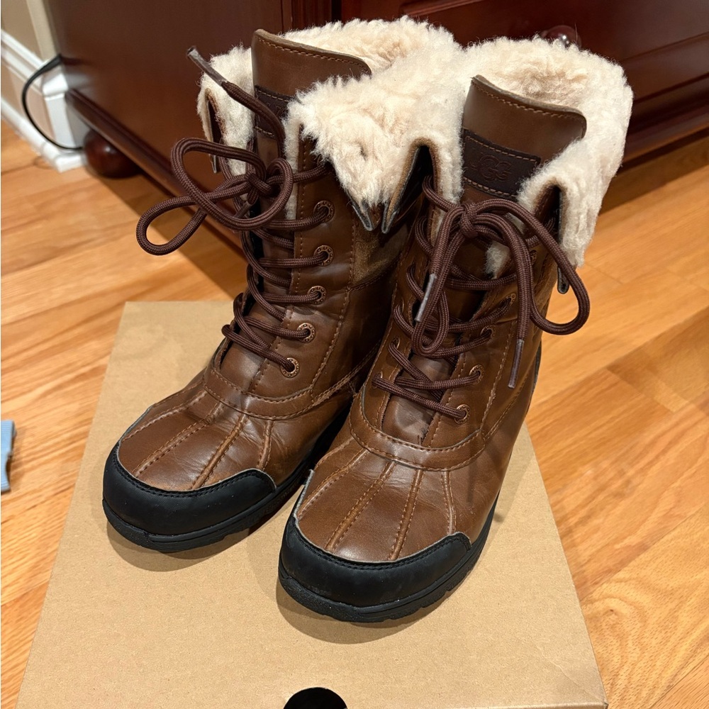 UGG Tan and Brown Winter Boots